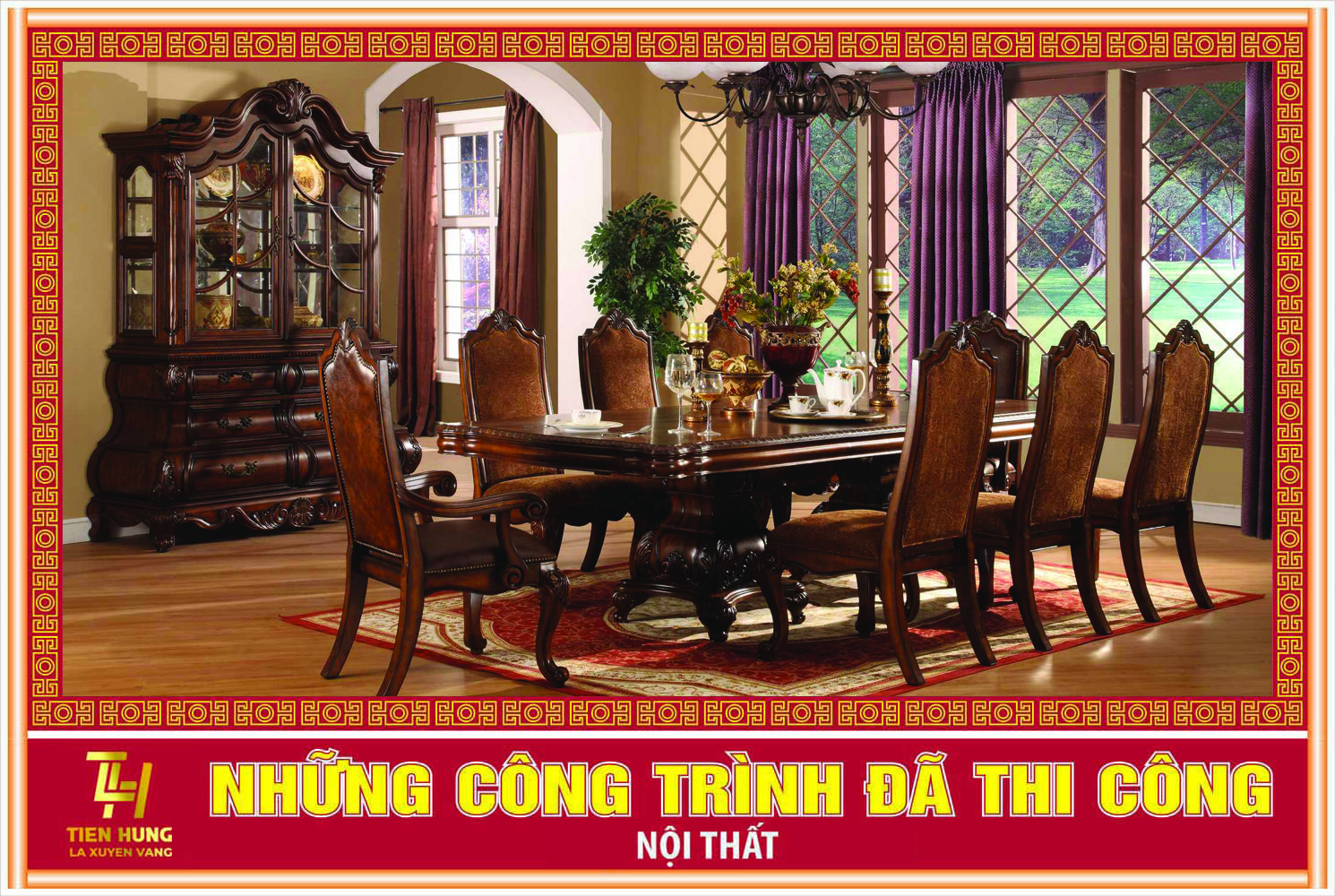 NỘI THẤT PHÒNG ĂN PHONG CÁCH HOÀNG GIA