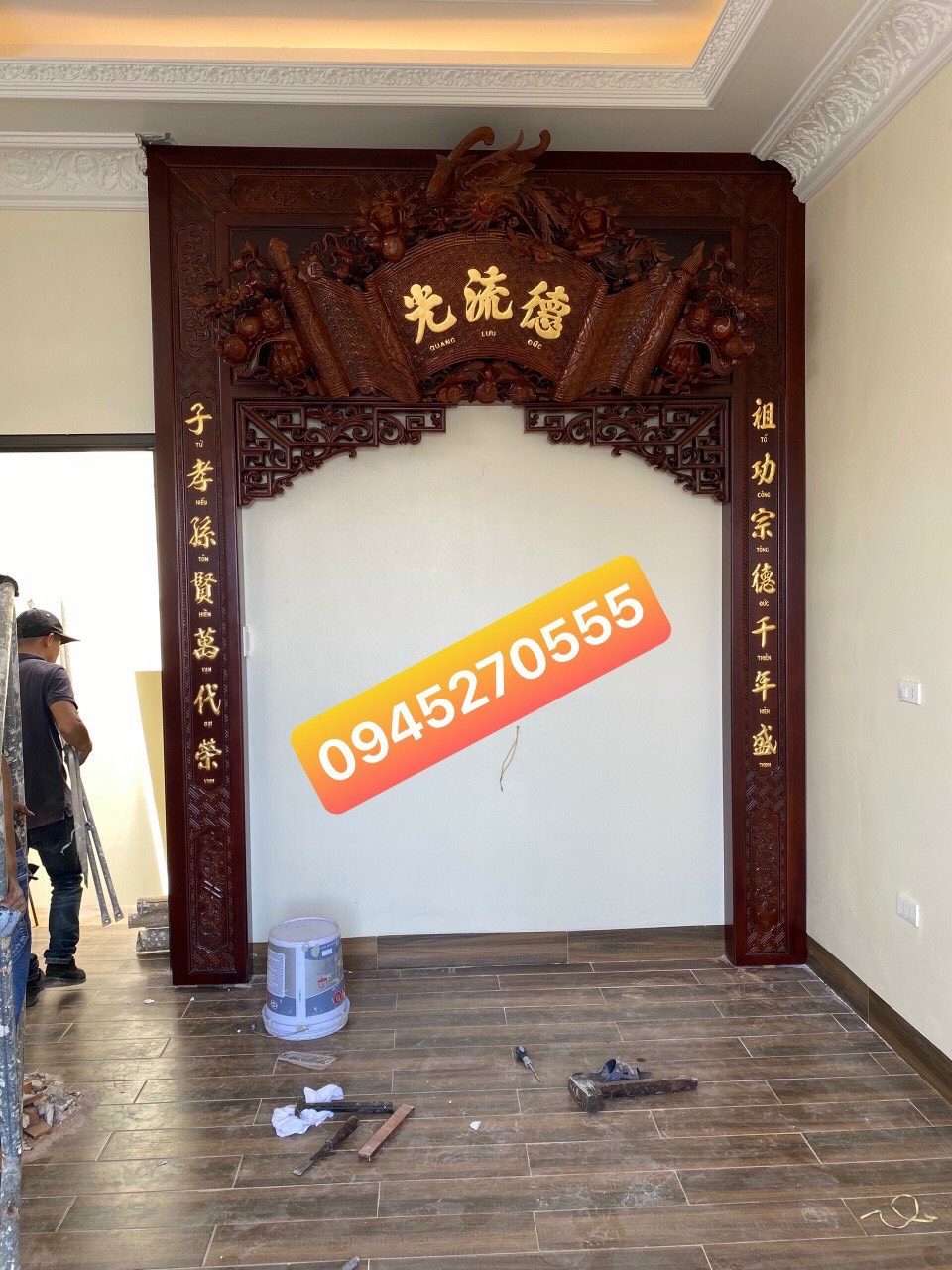 Cuốn Thư Câu Đối Gỗ Hương