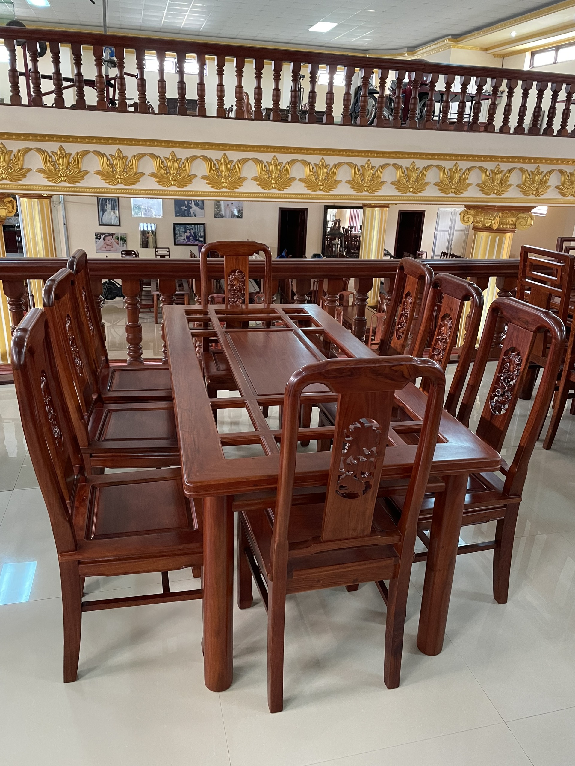 Bộ Bàn Ghế An Kiểu Nhật 8 Ghế