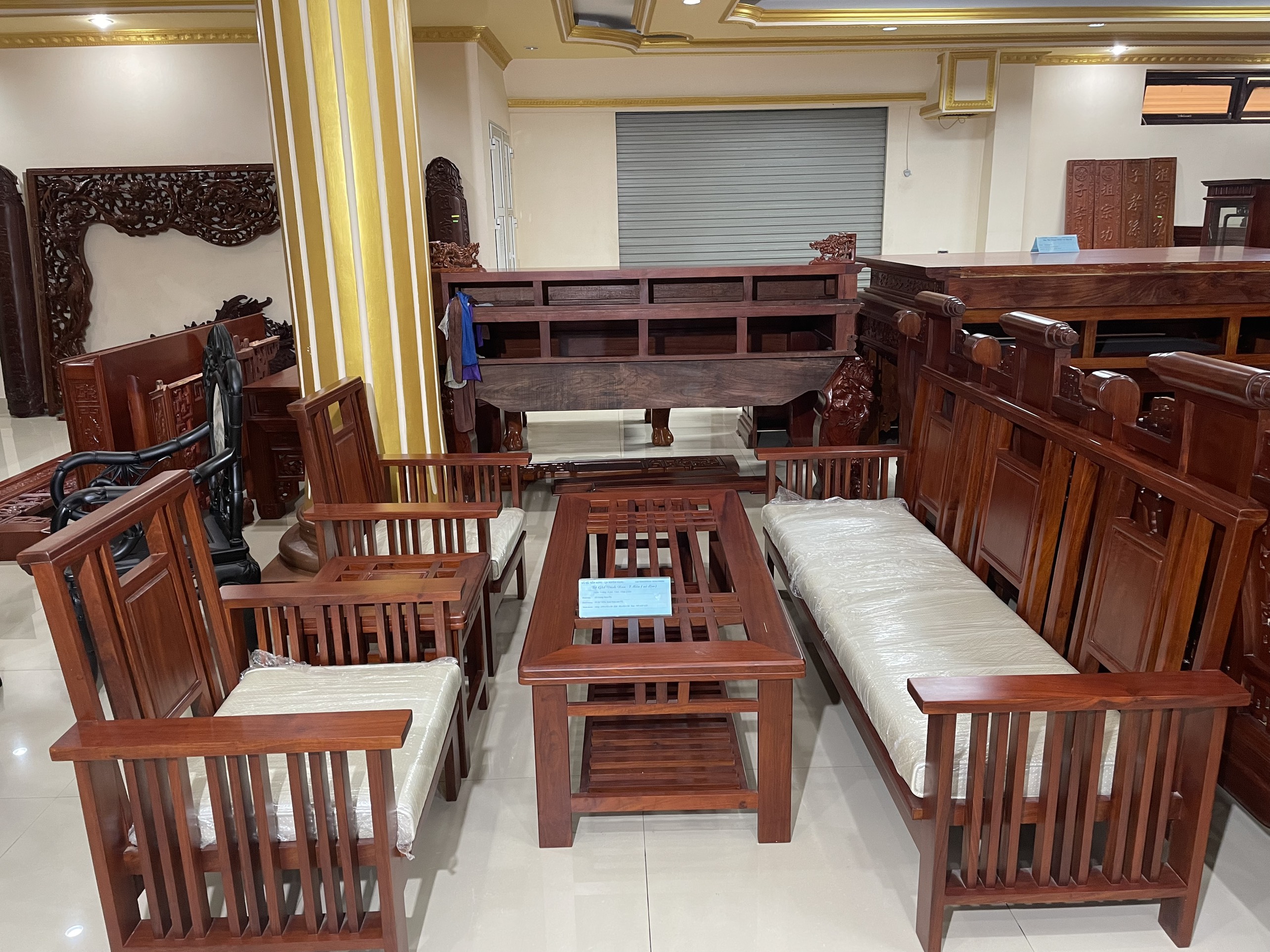 BỘ SOFA LAN GỖ HƯƠNG