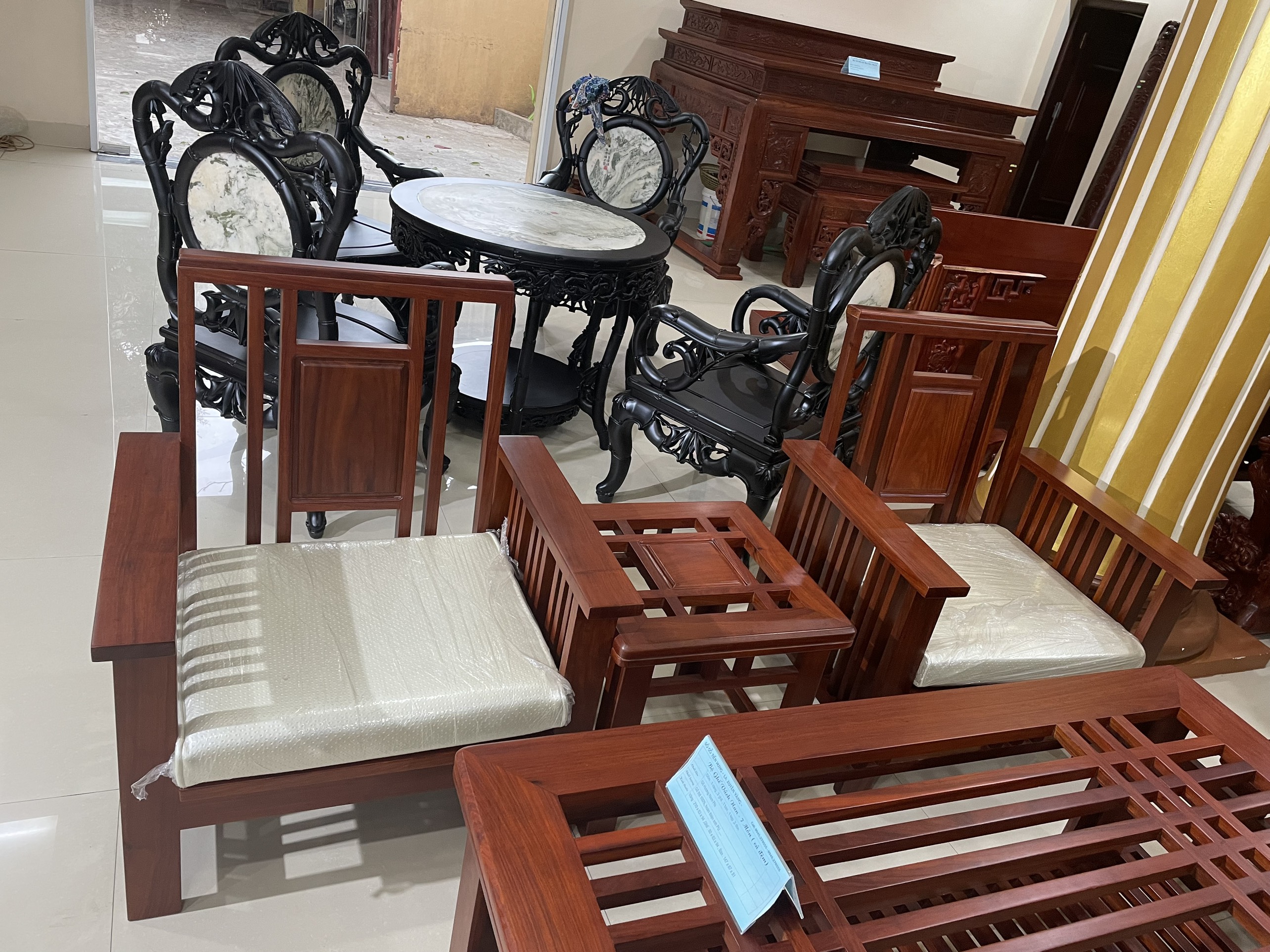 BỘ SOFA LAN GỖ HƯƠNG