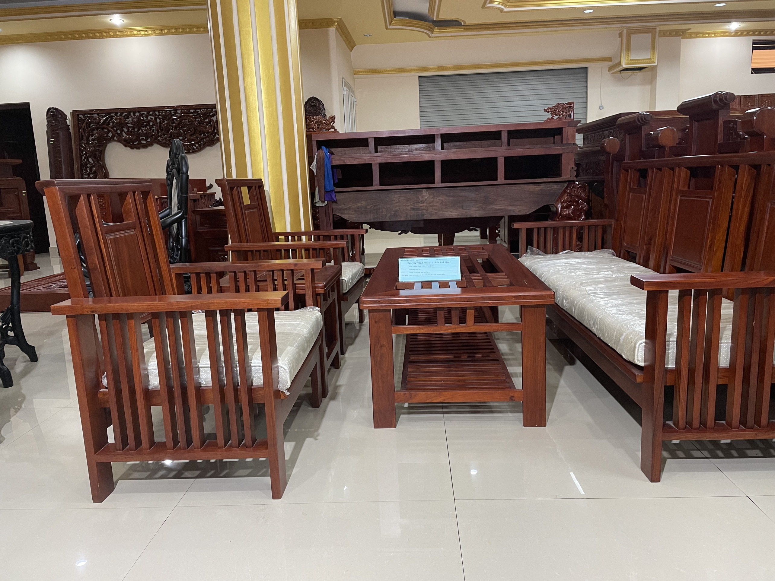 BỘ SOFA LAN GỖ HƯƠNG