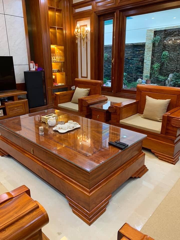 BỘ SOFA LIỀN KHỐI GỖ GÕ