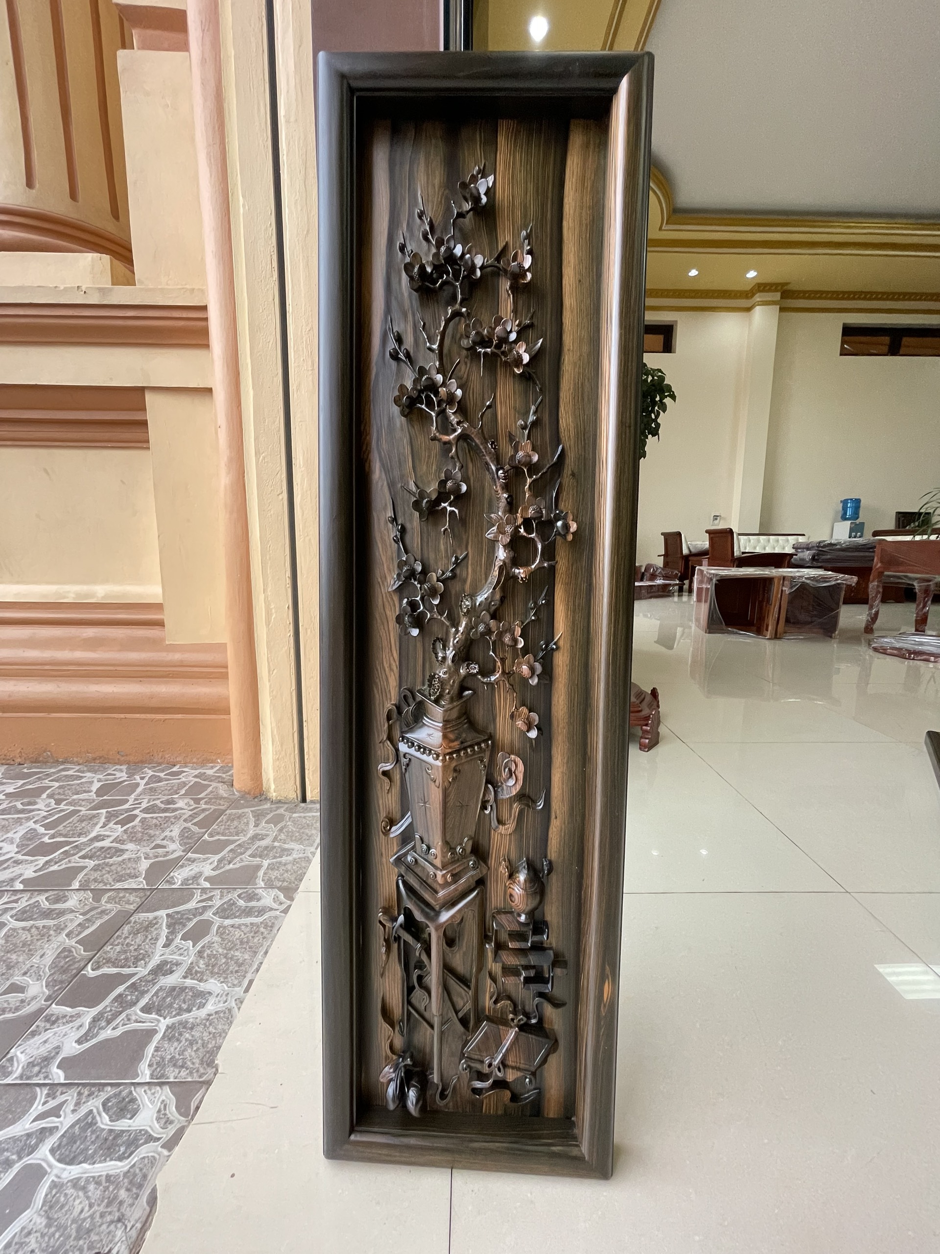 BỘ TRANH TỨ QUÝ GỖ MUN LÀO
