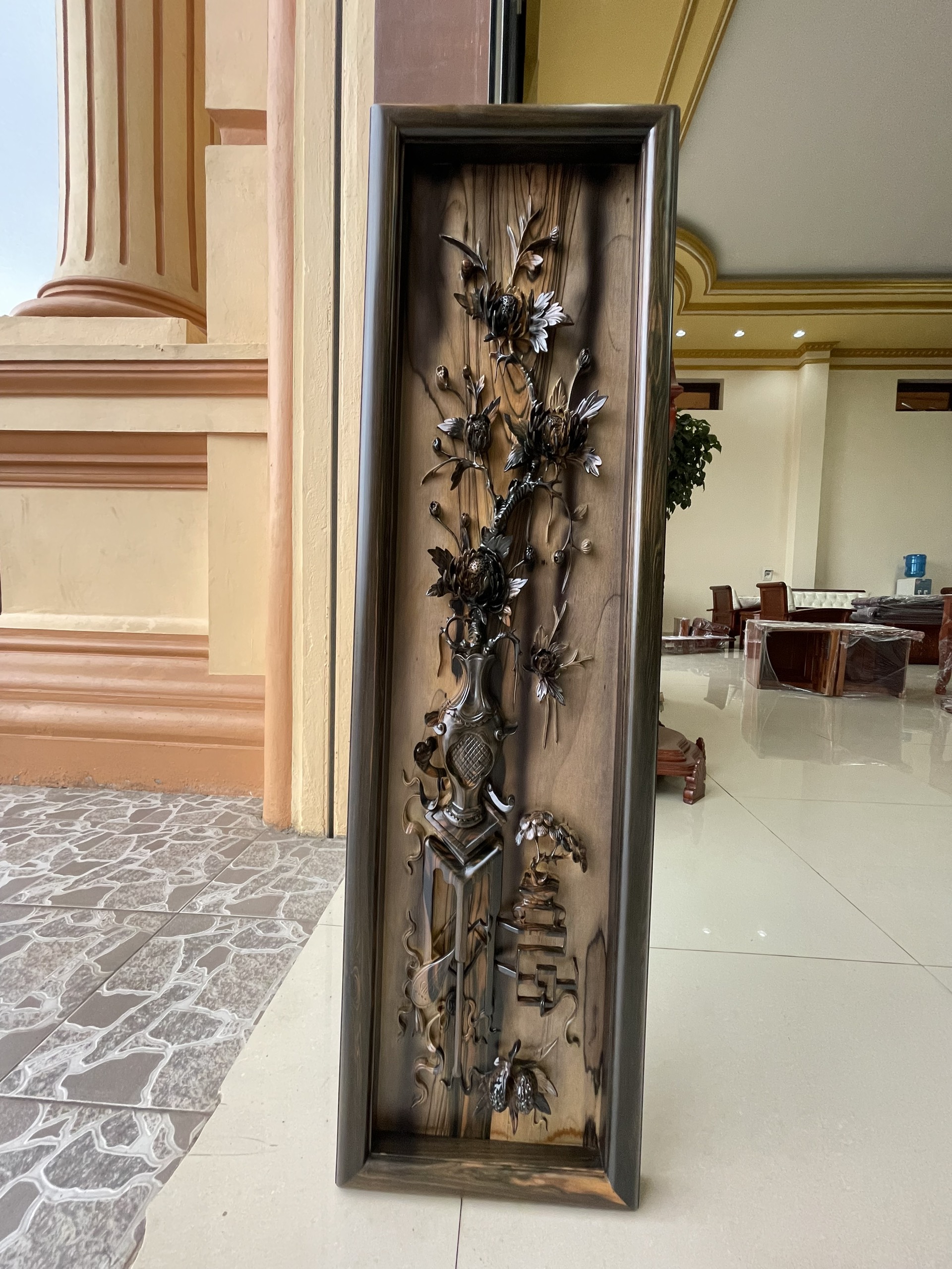 BỘ TRANH TỨ QUÝ GỖ MUN LÀO