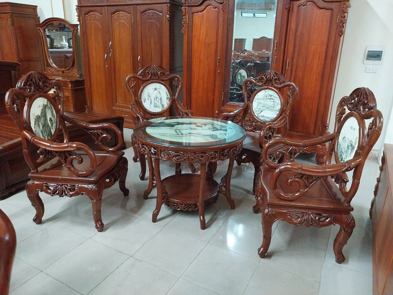 BỘ TRÚC MÓC GỖ HƯƠNG LÀO