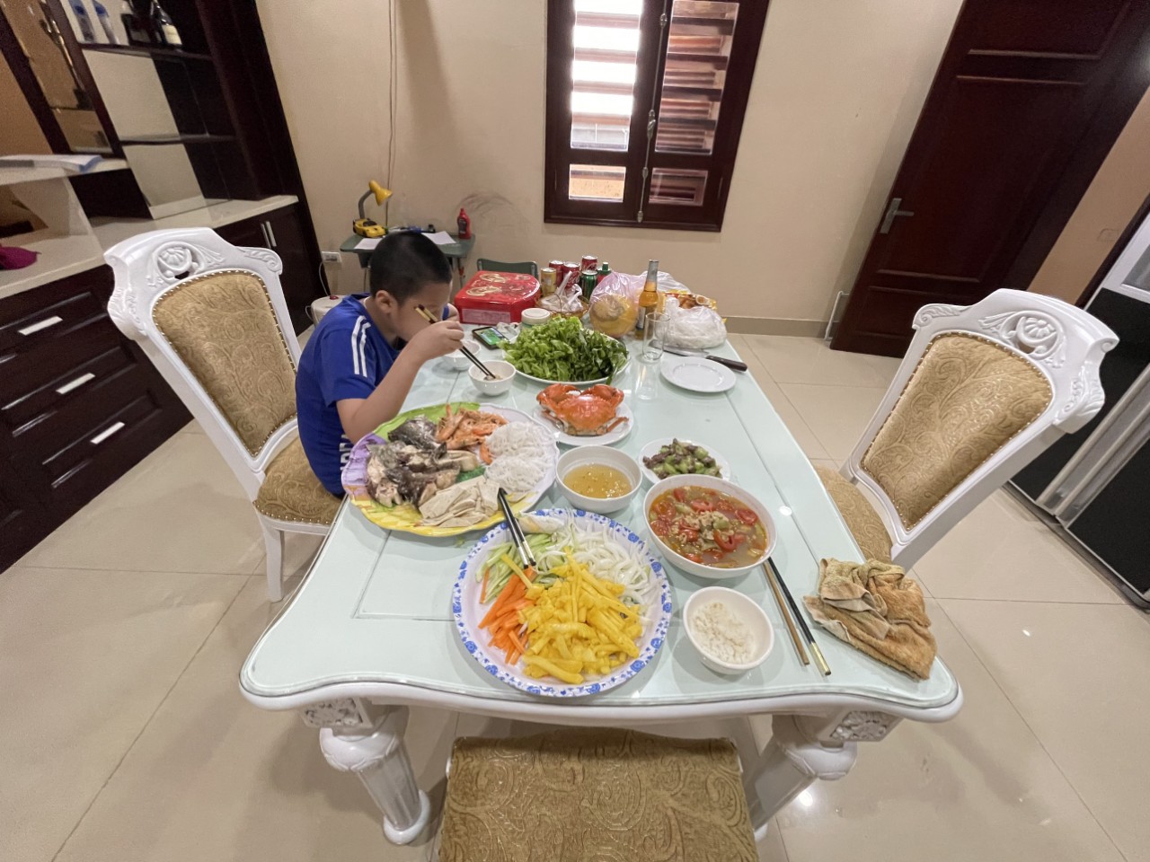 BỘ BÀN ĂN GỖ PHAY