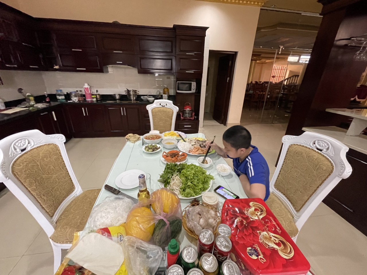 BỘ BÀN ĂN GỖ PHAY