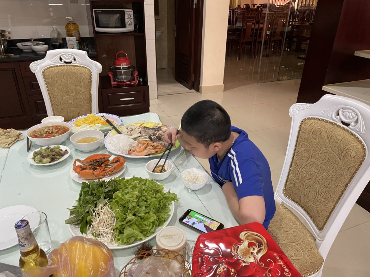 BỘ BÀN ĂN GỖ PHAY