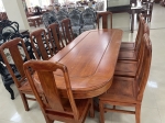 BỘ BÀN ĂN ELIP GÕ HƯƠNG ĐÁ
