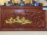 TRANH BÁT MÃ GỖ HƯƠNG LIỀN KHỐI DÂY 8 CM