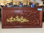 TRANH BÁT MÃ GỖ HƯƠNG LIỀN KHỐI DÂY 8 CM