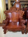 BỘ GHẾ LÁ TÂY GỖ HƯƠNG - 7 MÓN