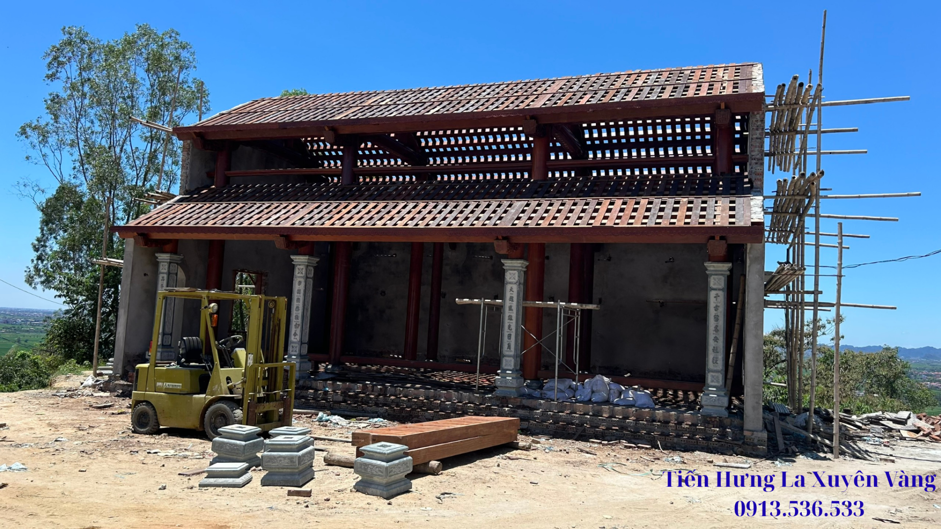 Nhà Gỗ 3 Gian Mái Chồng Diêm Gỗ Lim Nam Phi Tại Yên Lợi – Ý Yên – Nam Định