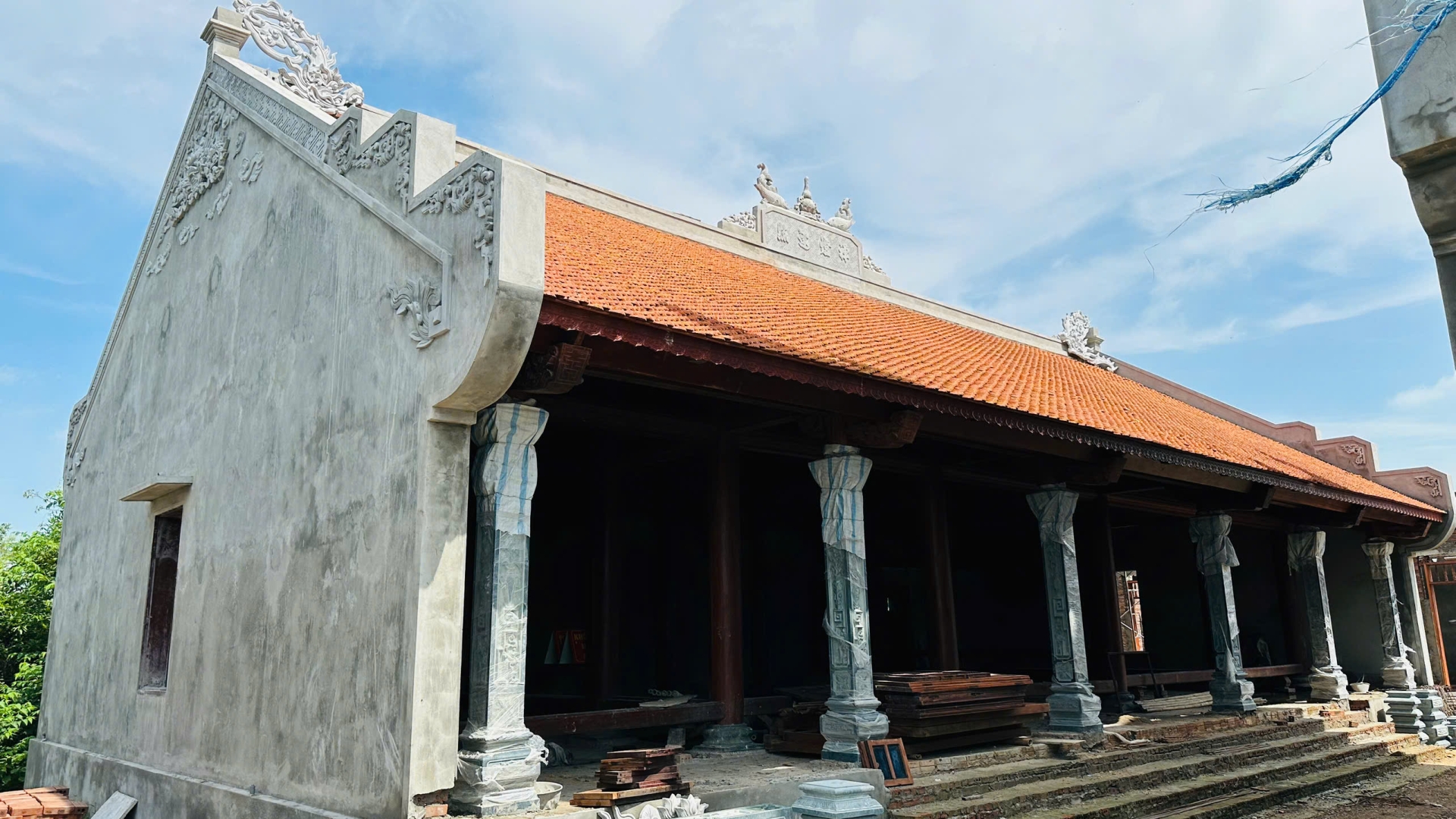 Nhà Thờ Tổ 5 Gian 1 Hiên – Thượng Rường Hạ Kẻ - Gỗ Lim Nam Phi