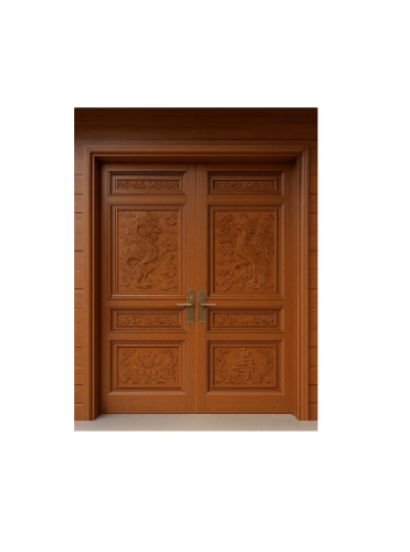 Mẫu Cửa Nhà Thờ Tư Gia Gỗ Lim – Vẻ Đẹp Truyền Thống