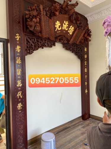 Cuốn Thư Câu Đối Gỗ Hương