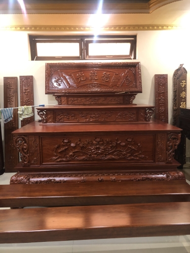 Bàn Thờ Sen Gỗ Hương Đá 2m56