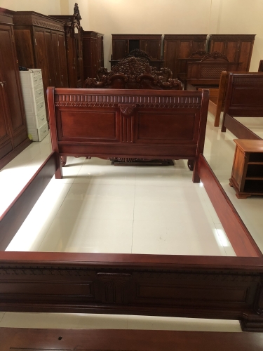 Giường Hàn Quốc Gỗ Gụ