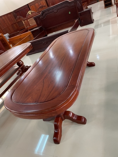 Bàn ăn Elip Gỗ Hương