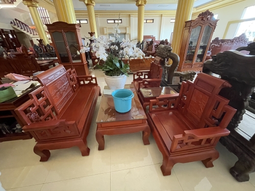 Bộ ghế sơn thuỷ gỗ gõ