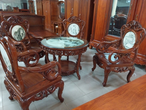 Bộ trúc móc gỗ hương Lào