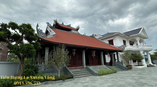 Công trình Nhà thờ tư gia gỗ Lim Lào - 3 Gian Có Hậu Cung.