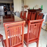 Bộ bàn ăn liền khối  Gỗ Lim Nam Phi  10 ghế