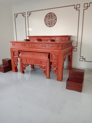 Bàn thờ Phúc Lộc Thọ Gỗ hương Nam Phi 2m17 x 107 x 1m17