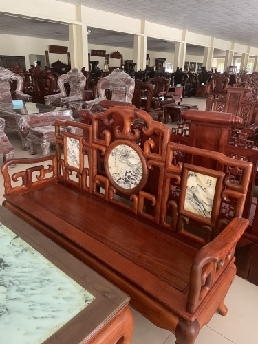 Bộ bàn ghế gỗi Móc Trúc gỗ Hương Đá  7 món